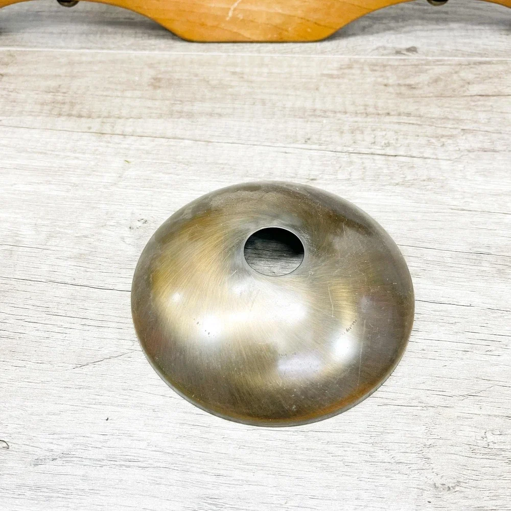 Vintage Western Horse Yoke Brass and Wood Light Fixture